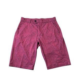 Greyson Montauk Red Blue AOP Performance Men's Golf Short Size 30